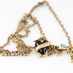 Lucky Brand Necklace Rocker + Heart Pendant